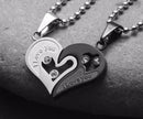 Couples Key To Heart Necklace Set