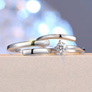 Couples Adjustable Open Ring Set