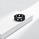Titanium Cuban Link Knot Men's Ring